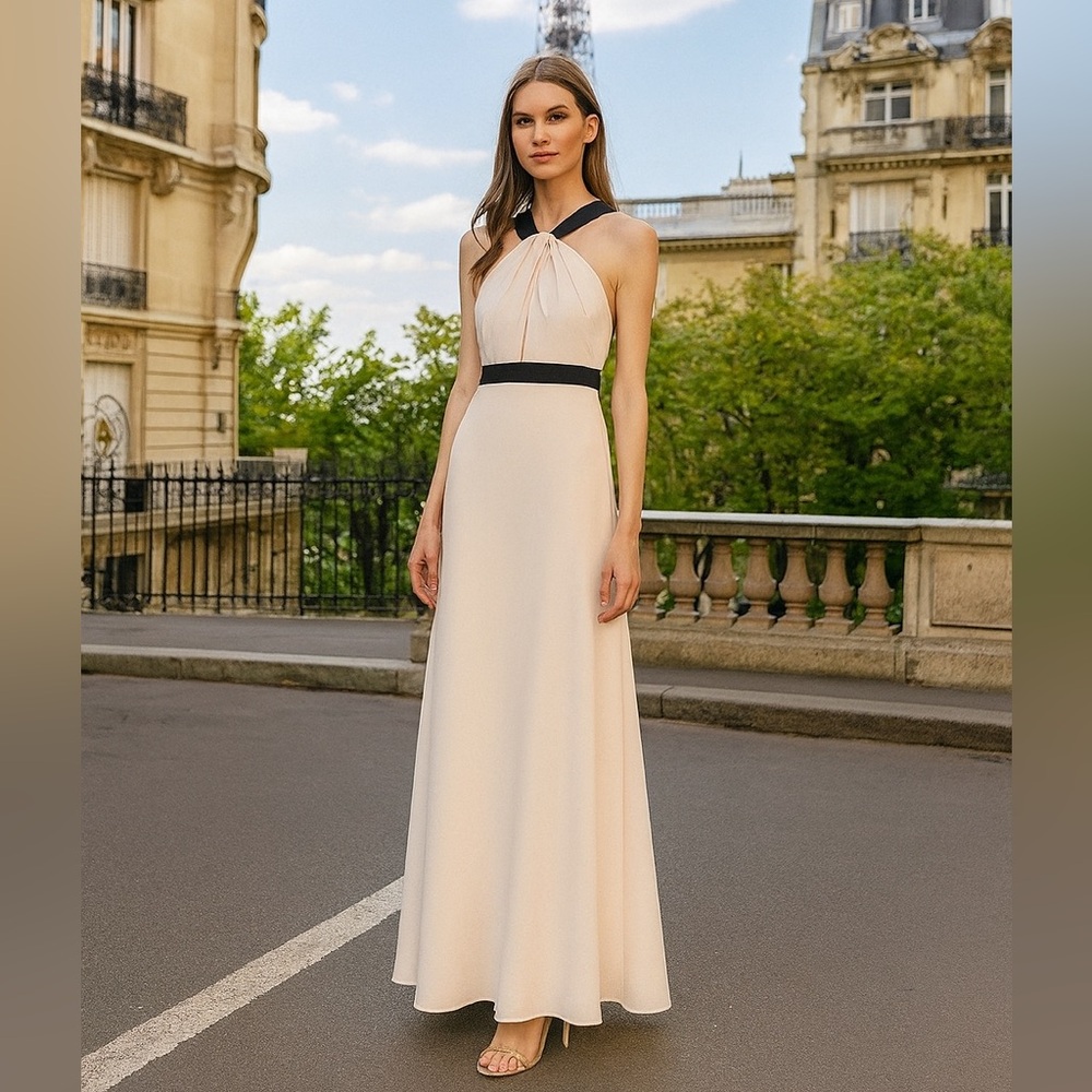 BHLDN Jill Jill Stuart halter blush gown Sep sale